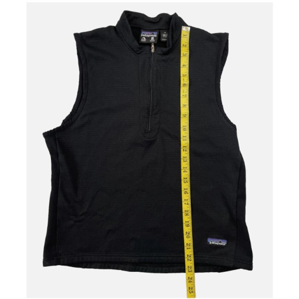 Y2K  Patagonia Pullover Vest-M-Black Quarter Zip Fleece Outdoor Hiking Gorpcore - Picture 3 of 7